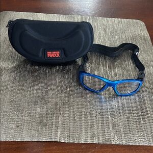 Kids Blue Sport Glasses with Protective Case